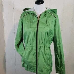 FS Sport drawstring waist Green raincoat/windbreaker‎